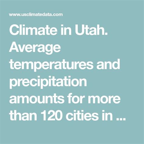 Climate in Utah