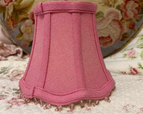 Shabby Chic Pretty Pink Beaded Chandelier Clip Lamp Shade - Etsy