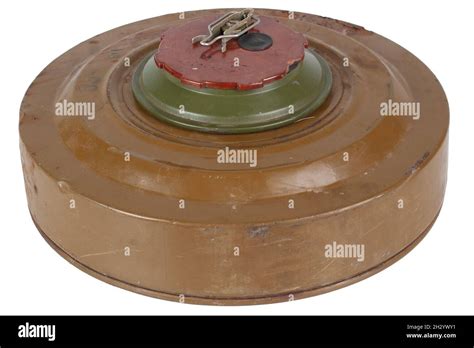 TM-62 Soviet anti-tank blast mine isolated on white background Stock Photo - Alamy