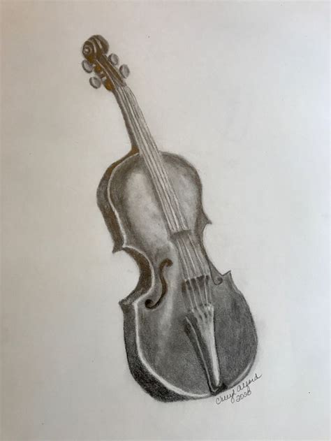 Pencil drawing violin | Pencil drawings, Drawings, Painting