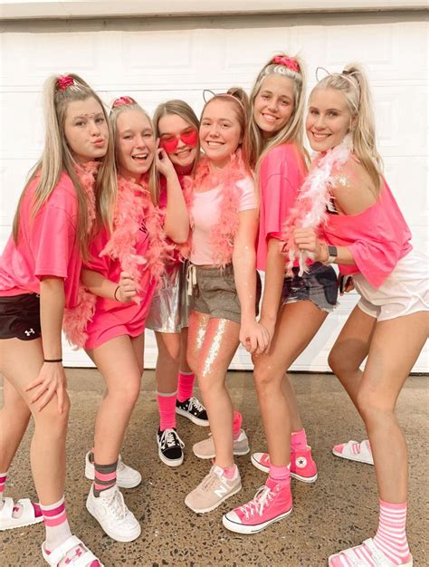 Pink out | Spirit week outfits, Football game outfit, Pink out