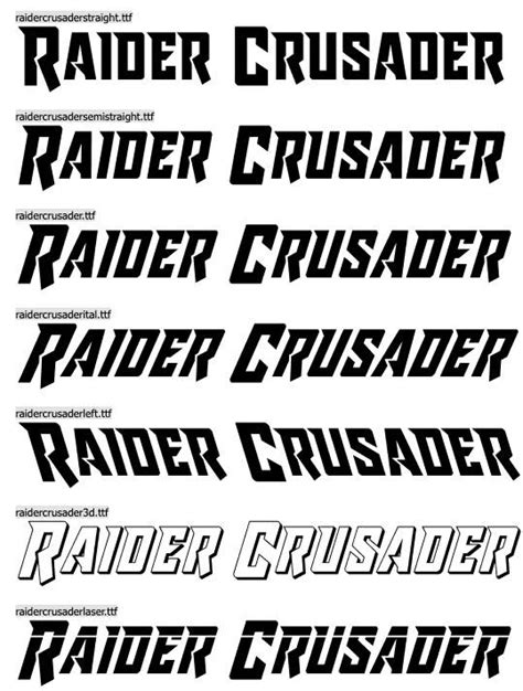 Raider Crusader Font Download - Fontspace.io