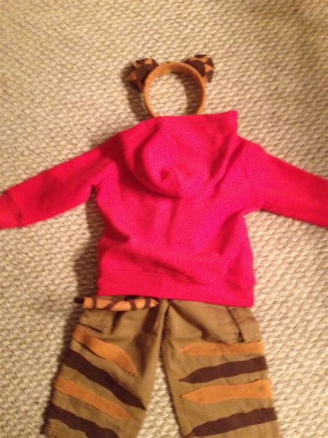 Back view No sew Daniel Tiger costume | Daniel tiger costume, Halloween ...