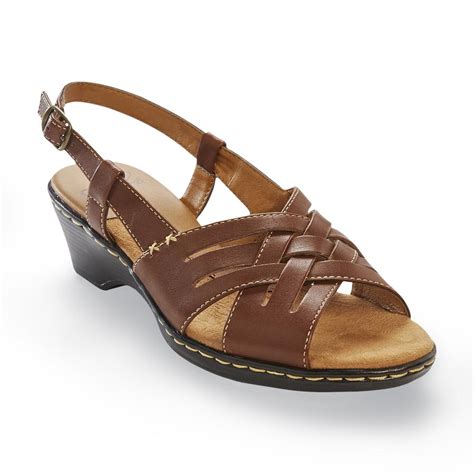 I Love Comfort Women's Nell Brown Leather Slingback Sandal