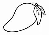 Black Line Mango Fruit Coloring Page Vector Illustration Image On White  sketch template