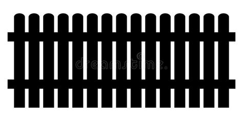 Fence Silhouette. Vector Illustration Isolated On White Stock Photo ...