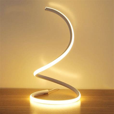 Modeen 40W Lampada da tavolo a LED a spirale moderna lampada da tavolo ...