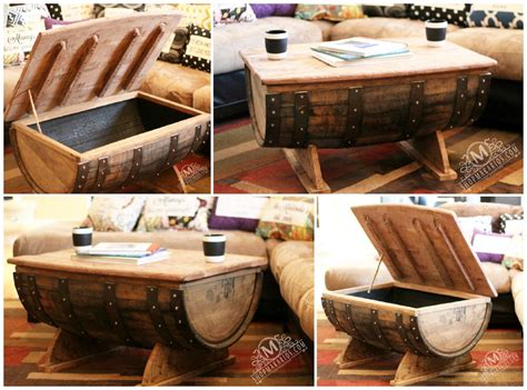 whiskey barrel table, custom table, coffee table, wine barrel table | Barrel coffee table ...