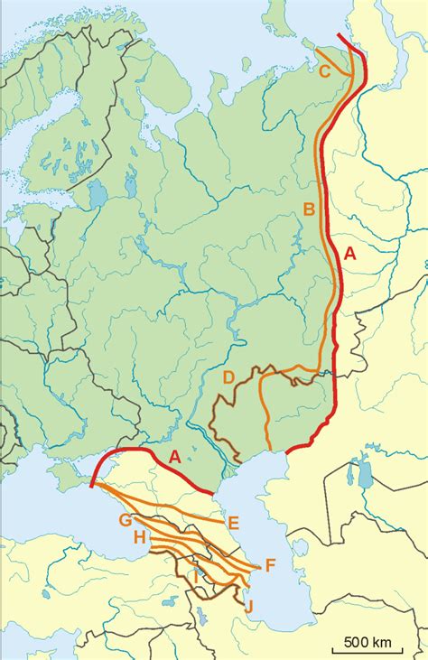 Europe asia Border Map | secretmuseum