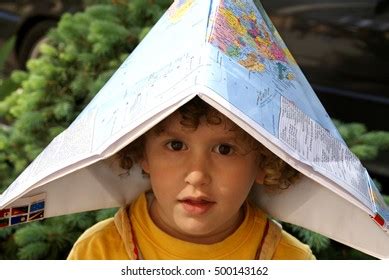 Curly Boy World Map On Hat Stock Photo 500143162 | Shutterstock
