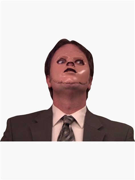 "Dwight Schrute CPR Mask Funny" Sticker for Sale by zlapr | Desenhos ...