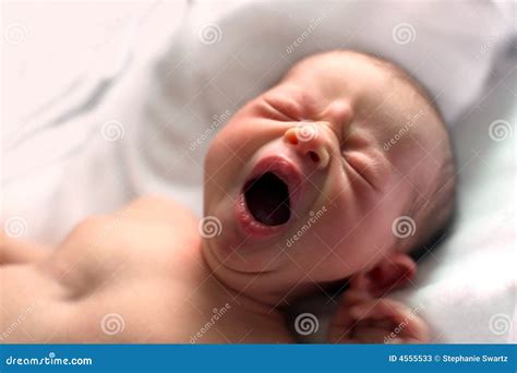 Yawning baby stock image. Image of close, newborn, child - 4555533