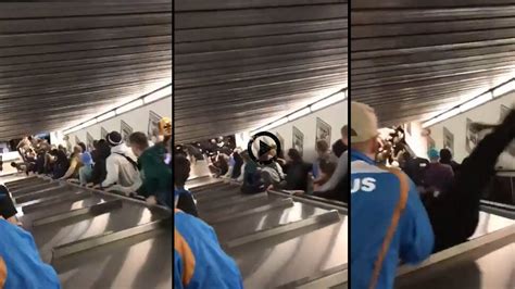 Over 20 injured after escalator malfunctions, rapidly speeds down in Rome - Watch | World News ...