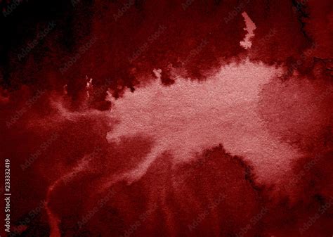 Dark red watercolor abstract background, stain, splash of paint, stain ...