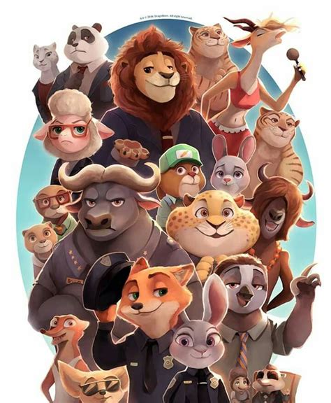 Zootopia ~ personajes | Zootopia characters, Disney zootopia, Disney art