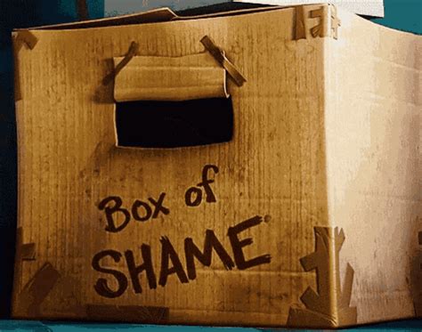 Box Of Shame Peek GIF - Box Of Shame Peek Agnes - Discover & Share GIFs