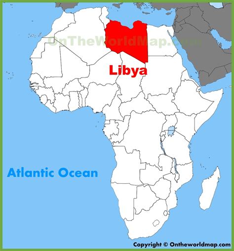 Libya location on the Africa map - Ontheworldmap.com