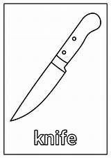Knife Coloring Page For Kids 48054983 Vector Art At Vecteezy sketch template
