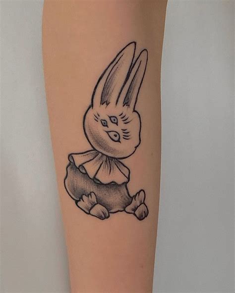 aesthetic cute edgy tattoo | Bunny tattoos, Weird tattoos, Tattoos