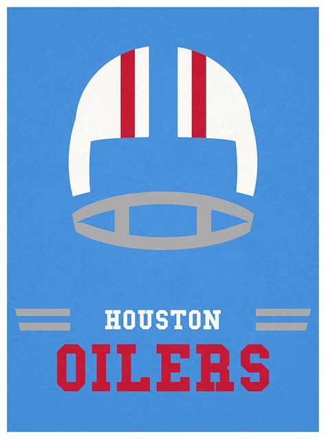 Houston Oilers Vintage Nfl Art Mixed Media by Joe Hamilton - Fine Art ...