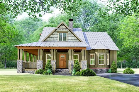 Plan 70630MK: Rustic Cottage House Plan with Wraparound Porch | Cottage ...