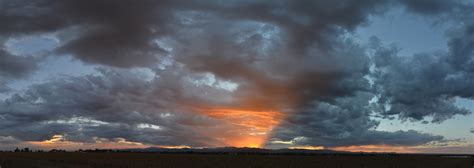Stormy Pink Sunset Panoramic, 2013-09-03 - Sunsets | Colorado Cloud Pictures