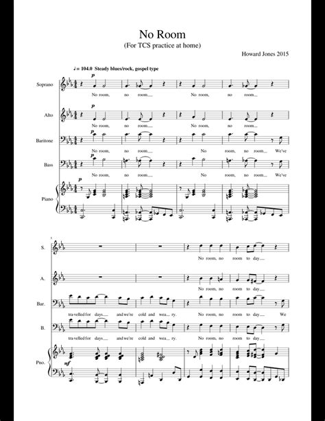 No Room 170921 sheet music for Piano, Voice download free in PDF or MIDI