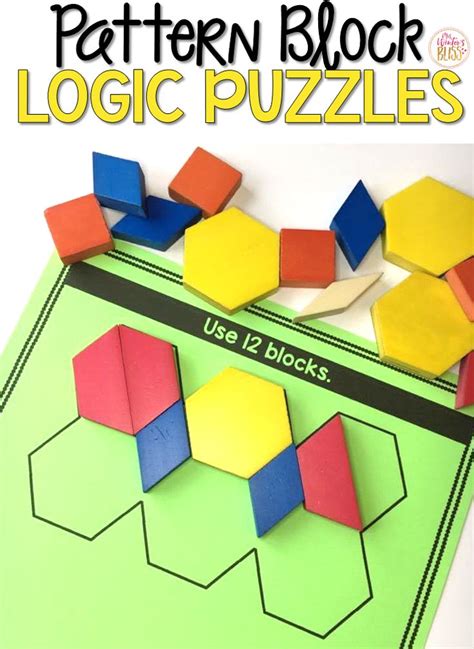 Pattern Block Logic Puzzles | Logic puzzles, Pattern blocks, Math logic ...