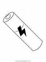Battery Coloring Page For Kids  Free Everyday Objects Printable sketch template