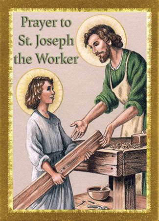 St. Joseph the Worker Prayer Card - Teresa Satola