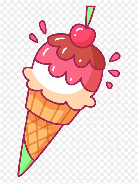 Delicious ice cream cone with cheery vector PNG - Similar PNG