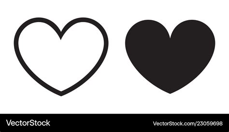 Heart shape silhouette design Royalty Free Vector Image