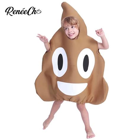 2018 New Halloween Costume For Kids Happy Poop Costume Cute Girls Funny Emoji Cosplay Child Boys ...