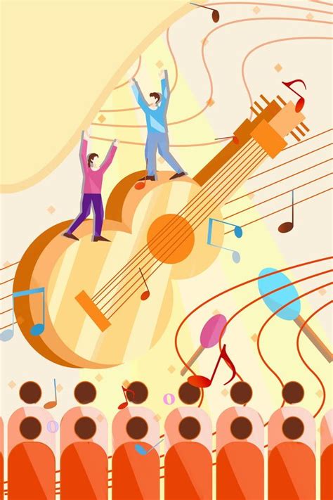 Cartoon Flat Wind Concert Concert Обои Изображение для бесплатной загрузки - Pngtree | Плакат ...