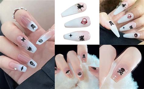 Amazon.com: 2 Packs Colorful Metal 3D Nail Art Stickers for Halloween ...