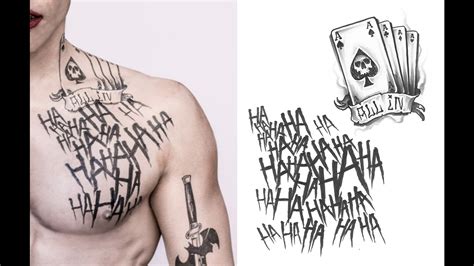 Joker Tattoos, Joker Chest Tattoo, Jared Leto Joker Tattoo, Batman ...