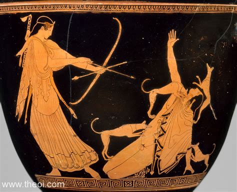 Death of Actaeon - Ancient Greek Vase Painting