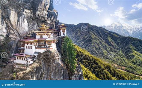 Taktshang Goemba or Tiger S Nest Temple on Mountain, Bhutan Stock Image ...