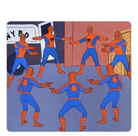 Spiderman Pointing x7 Blank Template - Imgflip