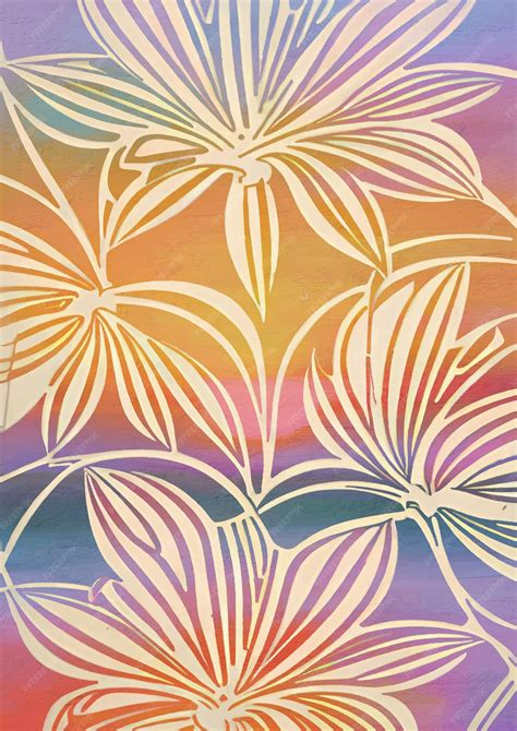 Premium AI Image | Art Nouveau Floral Background