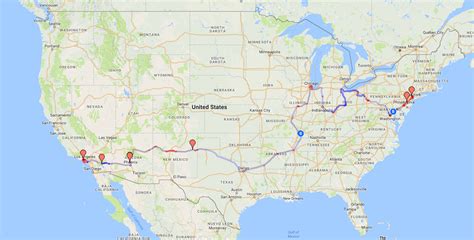 Hands Across America Route, May 25, 1986. [1456x740] : MapPorn