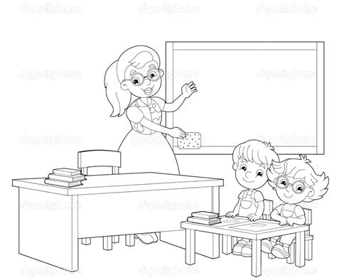 Classroom Coloring Pages at GetDrawings | Free download