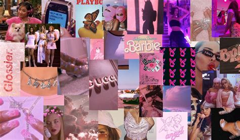 Pink Baddie Aesthetic Collage Wallpaper Laptop - dierenambulanceverhalen