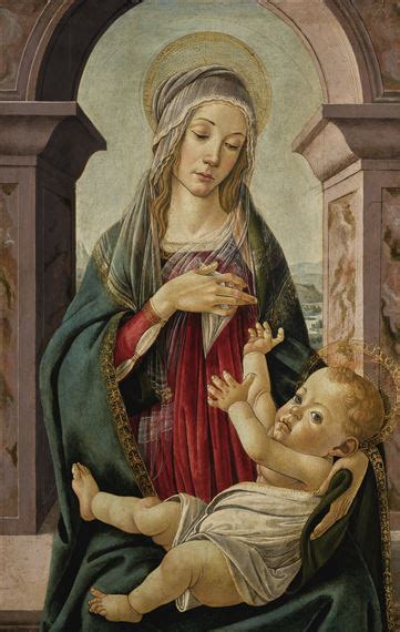 Sandro Botticelli | MADONNA AND CHILD, SEATED BEFORE A CLASSICAL WINDOW | MutualArt