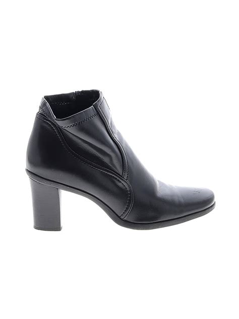 Franco Sarto Solid Black Ankle Boots Size 7 - 70% off | thredUP