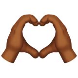 🫶🏾 Heart Hands: Medium-Dark Skin Tone Emoji on Apple iOS 15.4