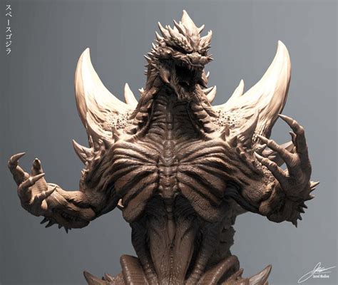 MonsterVerse SpaceGodzilla Redesign Concept Art, Jared Modina ジャレッド