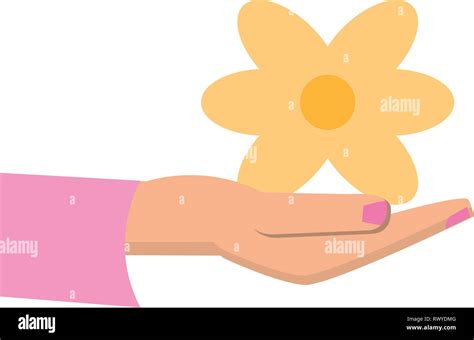 hand holding flower cartoon Stock Vector Image & Art - Alamy