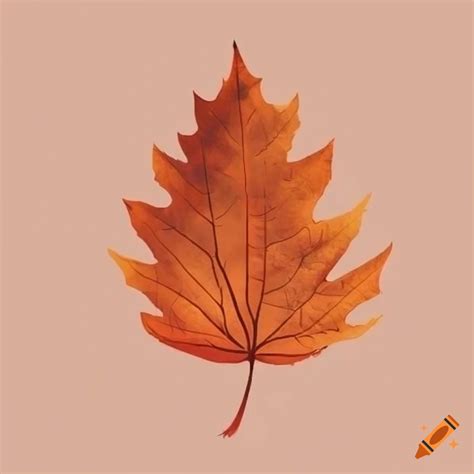 Minimalistic autumn leaves poster on Craiyon