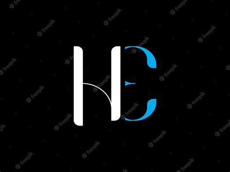 Premium Vector | Hec logo with a black background